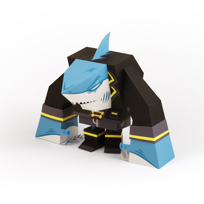 Pirate Shark Paper Toy